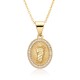 Independent website's best-selling women's religious jewelry: copper slightly inlaid zircon Virgin Mary pendant, believer necklace for women Independent website's best-selling women's religious jewelry: copper slightly inlaid zircon Virgin Mary pendant, believer necklace for women