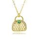 A dazzling H-shaped bag pendant necklace with a slight copper inlay, real gold plating and diamond setting, a fashionable new style full of diamonds, a net red envelope necklace A dazzling H-shaped bag pendant necklace with a slight copper inlay, real gold plating and diamond setting, a fashionable new style full of diamonds, a net red envelope necklace