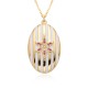 A niche and versatile striped oval necklace with slightly inlaid copper and gold plating in the European and American ins style is selling well across borders. A cold style collarbone chain A niche and versatile striped oval necklace with slightly inlaid copper and gold plating in the European and American ins style is selling well across borders. A cold style collarbone chain