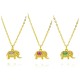 18K copper, gold, slightly set zircon elephant pendant necklace, female Instagram cute style collarbone chain, cross-border Xiyin bestseller 18K copper, gold, slightly set zircon elephant pendant necklace, female Instagram cute style collarbone chain, cross-border Xiyin bestseller