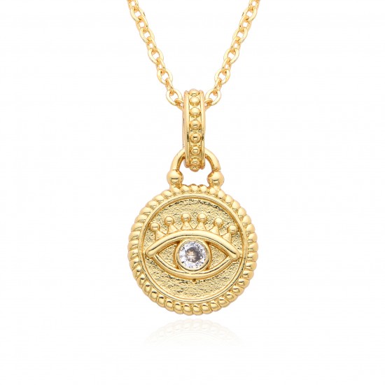 Amazon cross-border trendy jewelry: New Devil's Eye micro-set zircon pendant 18k Collarbone necklace in stock for consignment Amazon cross-border trendy jewelry: New Devil's Eye micro-set zircon pendant 18k Collarbone necklace in stock for consignment