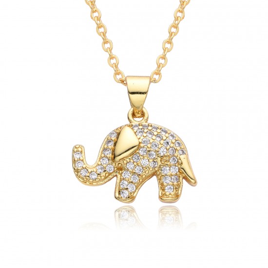Little Elephant pendant necklace for women, with a sense of high-end, light luxury and niche design. Wholesale collarbone chain inlaid with zircon Little Elephant pendant necklace for women, with a sense of high-end, light luxury and niche design. Wholesale collarbone chain inlaid with zircon