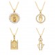 Women 's new religious accessory copper micro-set Virgin Mary pendant TEMPERAMENT versatile retro necklace necklace Women 's new religious accessory copper micro-set Virgin Mary pendant TEMPERAMENT versatile retro necklace necklace