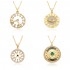 Micro-set zircon clock pendant, black zirconium clock, lucky compass pendant necklace, a cross-border bestseller accessory from Europe and America