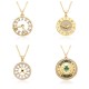 Micro-set zircon clock pendant, black zirconium clock, lucky compass pendant necklace, a cross-border bestseller accessory from Europe and America Micro-set zircon clock pendant, black zirconium clock, lucky compass pendant necklace, a cross-border bestseller accessory from Europe and America