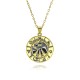 Cross-border Sun God disc necklace, high-quality sun pendant, simple and versatile women's collarbone chain Cross-border Sun God disc necklace, high-quality sun pendant, simple and versatile women's collarbone chain