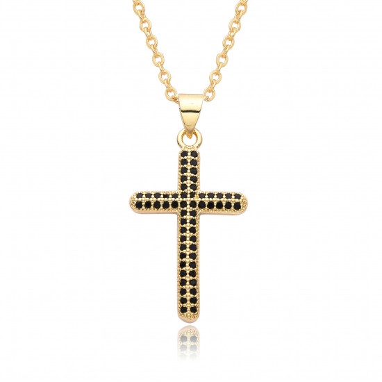 A light luxury full-diamond micro-set design, a lively and dazzling cross necklace for women, and a simple Instagram pendant A light luxury full-diamond micro-set design, a lively and dazzling cross necklace for women, and a simple Instagram pendant