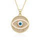 European and American cross-border evil eye necklace Zircon oil drop brass gold-plated Bohemian Devil Eye pendant European and American cross-border evil eye necklace Zircon oil drop brass gold-plated Bohemian Devil Eye pendant