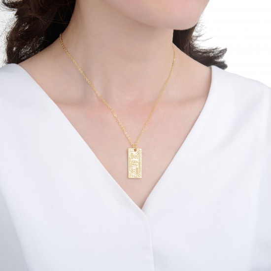 Wholesale trend of $100 US dollar pendant necklaces, gold and silver hip-hop collarbone chain necklaces in cross-border fashion from Europe and America Wholesale trend of $100 US dollar pendant necklaces, gold and silver hip-hop collarbone chain necklaces in cross-border fashion from Europe and America