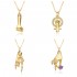 18K copper gold-plated slightly set zircon finger-shaped pendant, orchid finger pendant, DIY fashionable commuting necklace