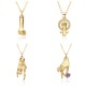 18K copper gold-plated slightly set zircon finger-shaped pendant, orchid finger pendant, DIY fashionable commuting necklace 18K copper gold-plated slightly set zircon finger-shaped pendant, orchid finger pendant, DIY fashionable commuting necklace