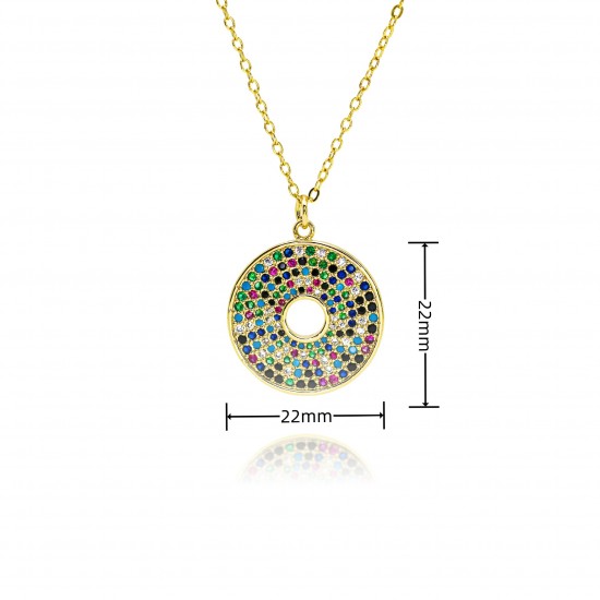 A cute cartoon round plate animal insect pendant necklace studded with diamonds in Europe and America, featuring a seven-spotted ladybug and five-pointed star A cute cartoon round plate animal insect pendant necklace studded with diamonds in Europe and America, featuring a seven-spotted ladybug and five-pointed star