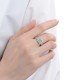 A simple diamond-encrusted zircon square ring from Europe and America, with an adjustable opening, suitable for both men and women, and a trendy Instagram style A simple diamond-encrusted zircon square ring from Europe and America, with an adjustable opening, suitable for both men and women, and a trendy Instagram style