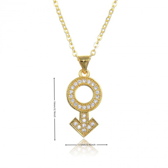 Cross-border jewelry light luxury hip-hop style male symbol pendant necklace set with zircon CZ full diamond collarbone chain necklace in stock Cross-border jewelry light luxury hip-hop style male symbol pendant necklace set with zircon CZ full diamond collarbone chain necklace in stock