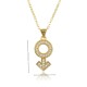 Cross-border jewelry light luxury hip-hop style male symbol pendant necklace set with zircon CZ full diamond collarbone chain necklace in stock Cross-border jewelry light luxury hip-hop style male symbol pendant necklace set with zircon CZ full diamond collarbone chain necklace in stock