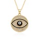 European and American cross-border evil eye necklace Zircon oil drop brass gold-plated Bohemian Devil Eye pendant European and American cross-border evil eye necklace Zircon oil drop brass gold-plated Bohemian Devil Eye pendant