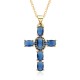 2023 new copper slightly set zircon necklace, multi-color cross pendant, hip-hop necklace, collarbone chain E021 2023 new copper slightly set zircon necklace, multi-color cross pendant, hip-hop necklace, collarbone chain E021