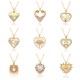 Cross-border European and American fashion copper zircon heart-shaped necklace, personalized ins style heart-shaped pendant necklace, 18k for women Cross-border European and American fashion copper zircon heart-shaped necklace, personalized ins style heart-shaped pendant necklace, 18k for women