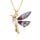 Cross-border European and American fashion niche colored zircon pearl hummingbird pendant necklace female flying bird collarbone chain Cross-border European and American fashion niche colored zircon pearl hummingbird pendant necklace female flying bird collarbone chain