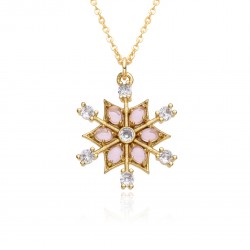 The new best-selling necklaces and pendants in foreign trade are exquisitely crafted with slightly set zircon small sunflowers and golden jewelry that retains color
