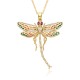 This European and American fashion copper pendant, plated with 18K gold and inlaid with colored zircon, exudes a luxurious, high-end and elegant charm. It is a collarbone chain This European and American fashion copper pendant, plated with 18K gold and inlaid with colored zircon, exudes a luxurious, high-end and elegant charm. It is a collarbone chain