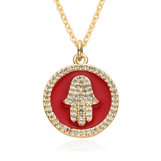 Oil-dropped diamond-encrusted palm necklace for women, fashionable and versatile, with a high-end feel. Zircon pendant, a small cross-border square accessory from Europe and America Oil-dropped diamond-encrusted palm necklace for women, fashionable and versatile, with a high-end feel. Zircon pendant, a small cross-border square accessory from Europe and America