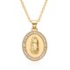 Independent website's best-selling women's religious jewelry: copper slightly inlaid zircon Virgin Mary pendant, believer necklace for women Independent website's best-selling women's religious jewelry: copper slightly inlaid zircon Virgin Mary pendant, believer necklace for women