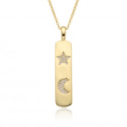 Wholesale of cross-border trendy new accessories, personalized gold bar designs, heart-shaped crosses, rainbow lightning pendants and necklaces