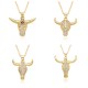 New European and American products in the ins style are selling well on Amazon, featuring fashionable and unique 18k pendant necklaces with bull heads and bulls for women New European and American products in the ins style are selling well on Amazon, featuring fashionable and unique 18k pendant necklaces with bull heads and bulls for women