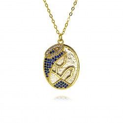 Cross-border bestseller zircon Guadalupe Virgin Mary pendant, women's European and American style copper plated 18k gold necklace pendant