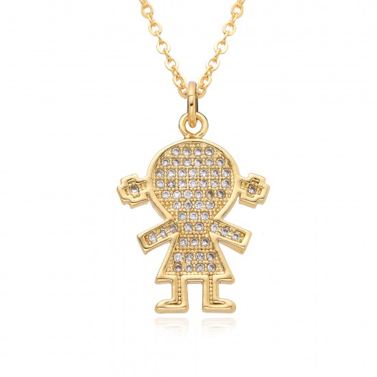 Niche design couple necklaces, zircon angel pendants for little boys and girls, collarbone chains, birthday gifts for your girlfriend Niche design couple necklaces, zircon angel pendants for little boys and girls, collarbone chains, birthday gifts for your girlfriend