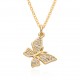 Elegant butterfly collarbone chain slightly set zircon pendant, ins style People's Day accessory gift, women's butterfly necklace Elegant butterfly collarbone chain slightly set zircon pendant, ins style People's Day accessory gift, women's butterfly necklace
