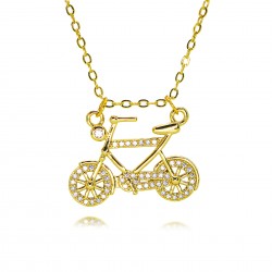 Sporty bicycle, badminton and baseball necklaces for girls, a high-end 2024 new collarbone chain and strong chain gift