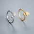 The lucky four-leaf clover diamond-encrusted zircon CZ ring for women in Europe and America is simple, light and luxurious, with a unique and sweet opening design