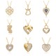 A cross-border bestseller with a niche and light luxury style, this 18K gold-plated copper pendant necklace with slightly zircon pearl inlays and hollow heart designs A cross-border bestseller with a niche and light luxury style, this 18K gold-plated copper pendant necklace with slightly zircon pearl inlays and hollow heart designs