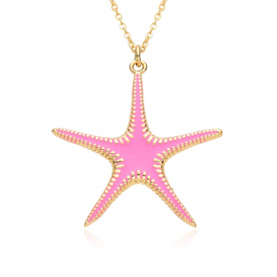 The cross-border best-selling Ocean series oil-dripping starfish pendant is a unique, fashionable, light luxury and niche design accessory necklace The cross-border best-selling Ocean series oil-dripping starfish pendant is a unique, fashionable, light luxury and niche design accessory necklace
