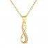 A simple InS-style women's geometric infinity symbol 8-shaped short diamond-encrusted gold and silver round necklace