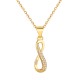 A simple InS-style women's geometric infinity symbol 8-shaped short diamond-encrusted gold and silver round necklace A simple InS-style women's geometric infinity symbol 8-shaped short diamond-encrusted gold and silver round necklace