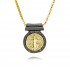 European and American cross-border religious personality statue box chain Zircon Catholic Virgin Mary pendant necklace copper plated with 18k real gold