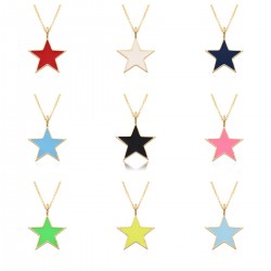 In 2023, Amazon is selling a new Instagram-style, fashionable, exquisite and colorful oil-dripping star collarbone chain necklace for women