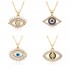 European and American cross-border Amazon bestsellers: titanium steel collarbone chain, colored zircon eye pendant, Devil's Eye necklace