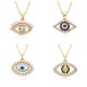 European and American cross-border Amazon bestsellers: titanium steel collarbone chain, colored zircon eye pendant, Devil's Eye necklace European and American cross-border Amazon bestsellers: titanium steel collarbone chain, colored zircon eye pendant, Devil's Eye necklace