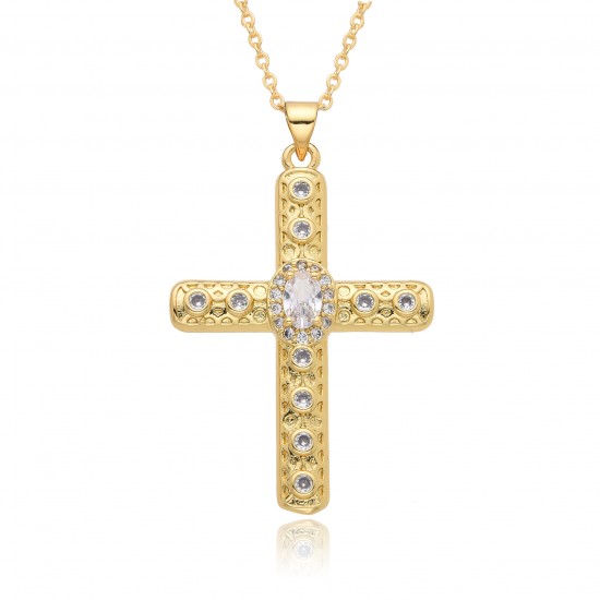 ebay independent station foreign trade cross-border jewelry supply, copper micro-inlaid zircon cross pendant, religious necklace for women ebay independent station foreign trade cross-border jewelry supply, copper micro-inlaid zircon cross pendant, religious necklace for women