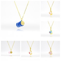 A fashionable necklace in the shape of an oil drip cup from Europe and America, a trendy collarbone chain with a light luxury and high-end feel