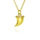 Wholesale of cross-border European and American ins style and personality wolf-tooth pendant necklaces, collarbone chains, copper plated 18k gold pendant necklaces Wholesale of cross-border European and American ins style and personality wolf-tooth pendant necklaces, collarbone chains, copper plated 18k gold pendant necklaces