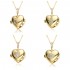 European and American cross-border heart-shaped photo box album, heart-shaped moon five-pointed star, slightly inlaid pendant, opening and closing necklace, copper gold-plated