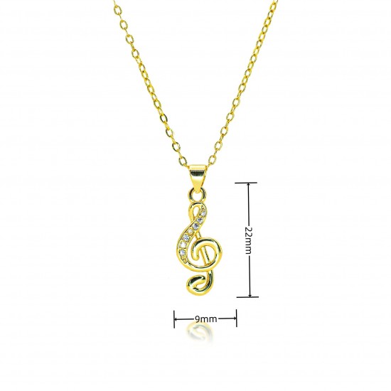 New European and American copper-plated 18k gold guitar necklace, music fashion pendant, simple and individual, suitable for both men and women, sweater chain New European and American copper-plated 18k gold guitar necklace, music fashion pendant, simple and individual, suitable for both men and women, sweater chain