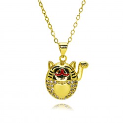 Dog and cat animal necklaces, girls' light luxury and niche design, high-end feel, 2025 new collarbone chain, strong chain summer gift
