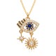 Wholesale from Europe and America cross-border new multi-form Devil's Eye oil-dripping necklace with slightly set pendant neck accessory Wholesale from Europe and America cross-border new multi-form Devil's Eye oil-dripping necklace with slightly set pendant neck accessory