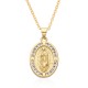 In Europe and America, cross-border religious copper slightly inlaid zircon pendant women's jewelry, the Virgin Mary necklace, is popular In Europe and America, cross-border religious copper slightly inlaid zircon pendant women's jewelry, the Virgin Mary necklace, is popular